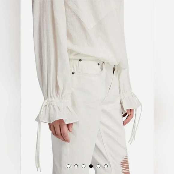 ALLSAINTS Women's Penny Wrap Top Size Medium Spring Lightweight Travel Vacation - Picture 3 of 12